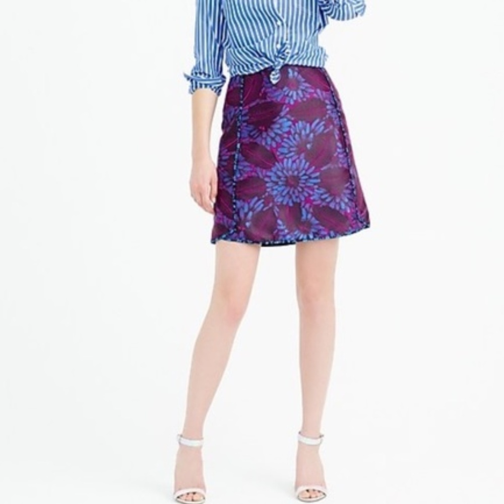 2/$40 J.Crew Mini Midnight Floral Jacquard Skirt